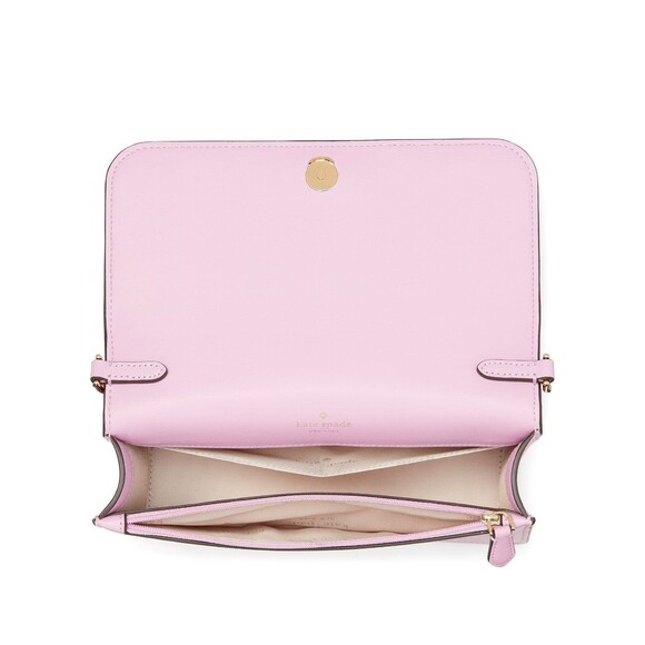 New Kate Spade Madison Small Flap Crossbody Saffiano Leather Berry Cream - Picture 5 of 5